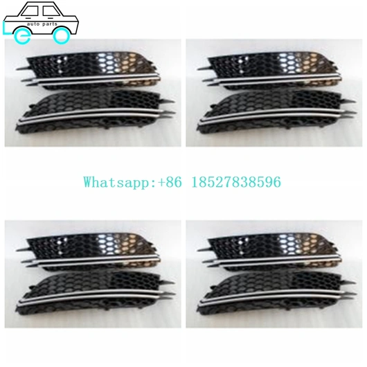 Front Bumper Grilles Middle Grills For Audi C7RS6 fog light frame 13-15