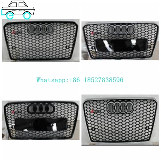 Front Bumper Grilles Middle Grills For Audi Old RS7 (2013-15)