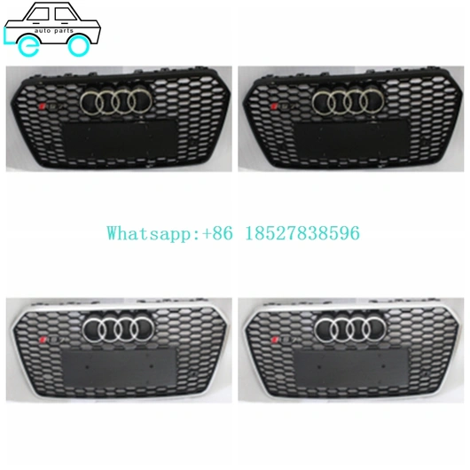 Front Bumper Grilles Middle Grills For Audi 2016-2018 RS7