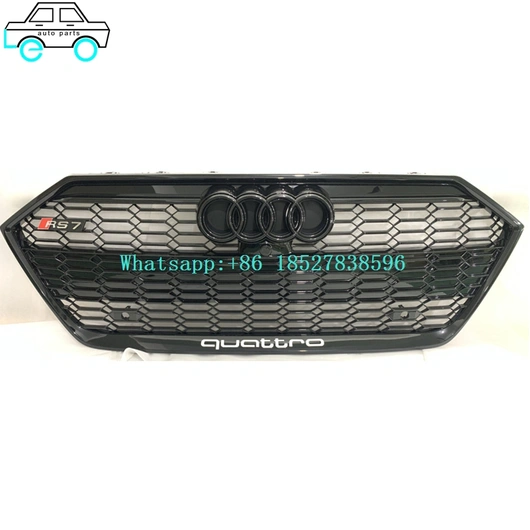 Front Bumper Grilles Middle Grills For Audi 2019-2020 RS7