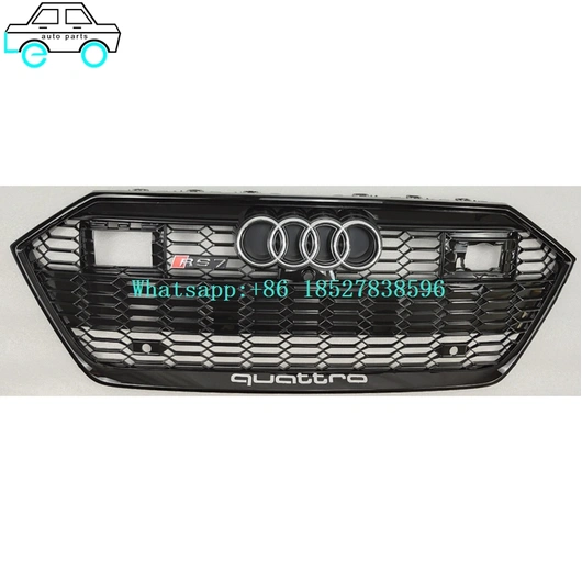 Front Bumper Grilles Middle Grills For Audi 2019-2020 RS7