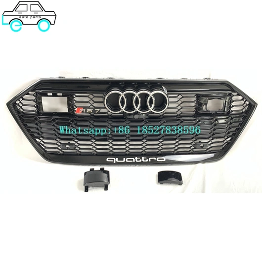 Front Bumper Grilles Middle Grills For Audi 2019-2020 RS7