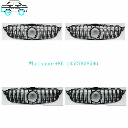Front Bumper Grilles Grills For Benz  C-CLASS W205GTR  2019+ Silver 