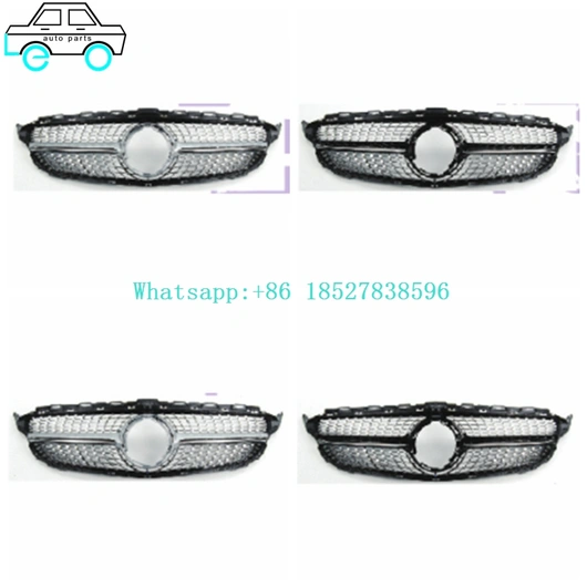 Front Bumper Grilles Grills For Benz C-CLASS W205 DIAMOND 2019+ BLACK