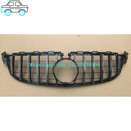Front Bumper Grilles Grills For Benz C-CLASS W205 C63 GTR  Silver /BLACK