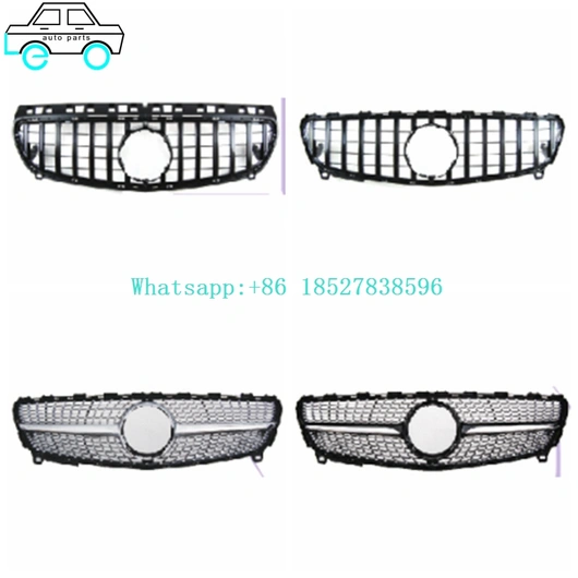 Front Bumper Grilles Grills For Benz A-CLASS W176 GTR NWE 2016-2018 BLACK