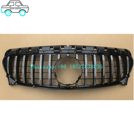 Front Bumper Grilles Grills For Benz GLA-CLASS W117 GTR NEW 2016+ Silver 