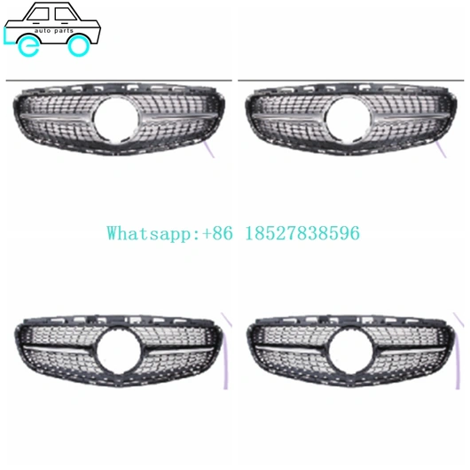Front Bumper Grilles Grills For Benz E-CLASS W212 DIAMOND OLD 2009-2013 Silver 
