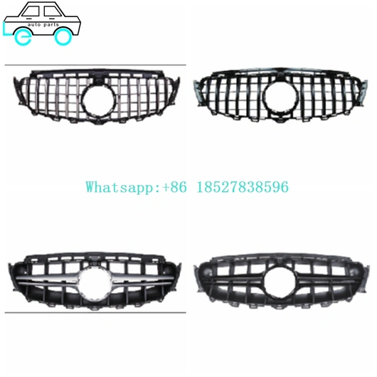 Front Bumper Grilles Grills For Benz E-CLASS W213 GTR 2016-2020 Silver /Black