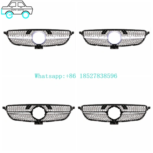 Front Bumper Grilles Grills For Benz GLE-CLASS W292 DIAMOND 2015+ Silver 
