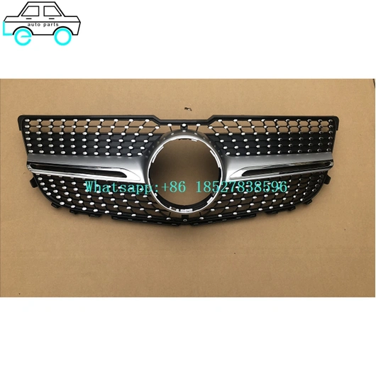 Front Bumper Grilles Grills For Benz GLK-CLASS X204 DIAMONG 13-15 Silver /BLACK