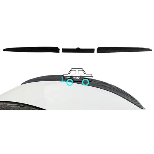 LEO Universal Car Modification rubber Rear Wing Spoiler for benz BMW Audi Toyota Honda 