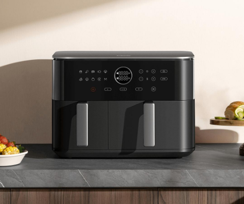 Xiaomi Dual Zone Air Fryer 10L | 2700W Dual Basket Independent Cooking | Sync Finish Oil-Free Cooker