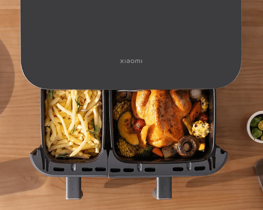 Xiaomi Dual Zone Air Fryer 10L | 2700W Dual Basket Independent Cooking | Sync Finish Oil-Free Cooker