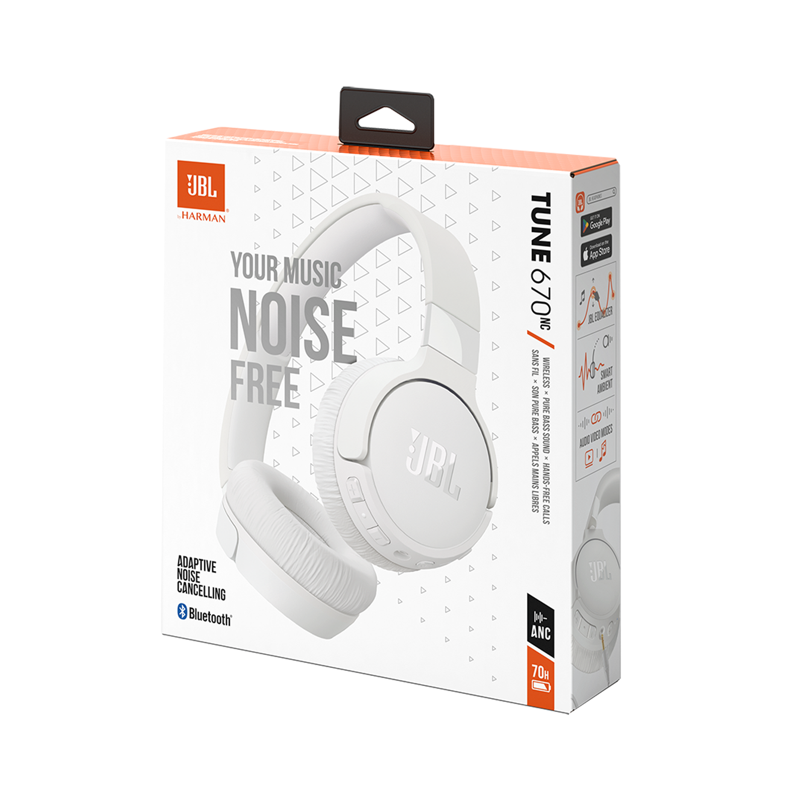 JBL Tune 670NC | Adaptive Noise Cancelling On-Ear Headphones | 70H Battery