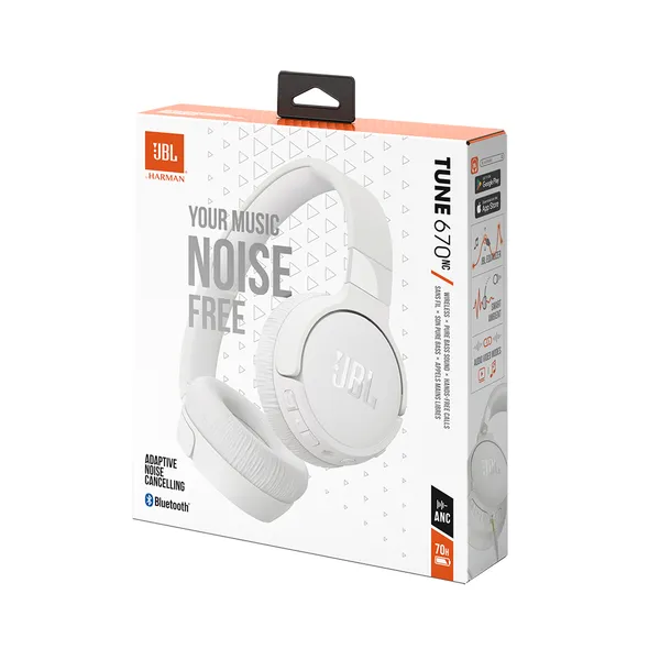 JBL Tune 670NC | Adaptive Noise Cancelling On-Ear Headphones | 70H Battery