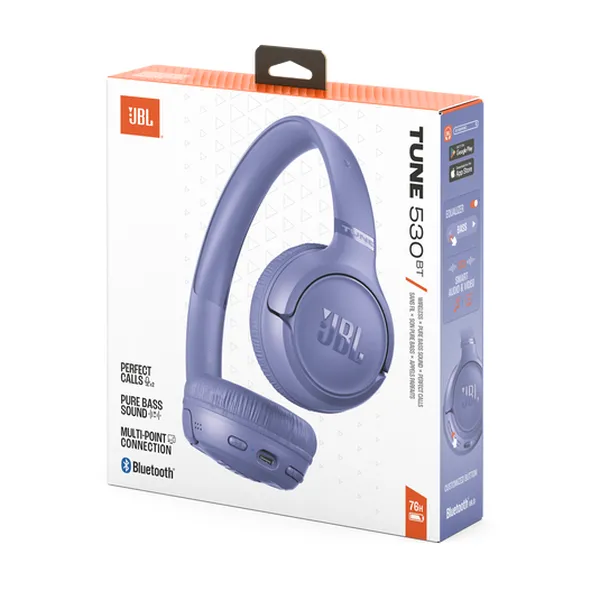 JBL Tune 530BT | Pure Bass Wireless On-Ear Headphones | 76H Battery