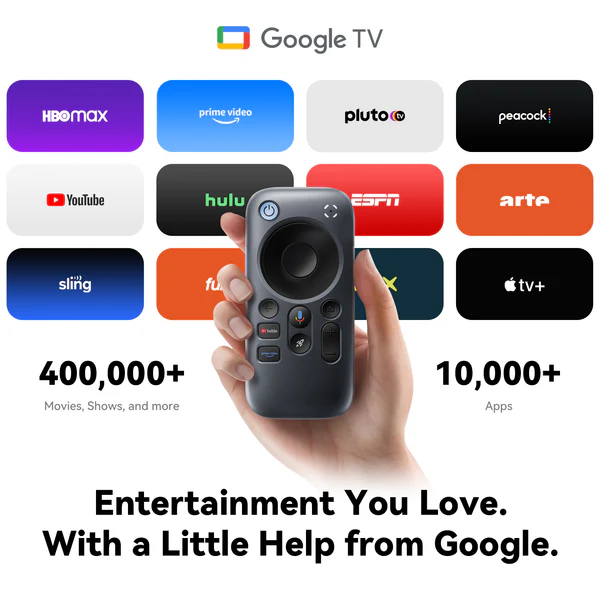 RayNeo Pocket TV | Portable Google TV Streaming Media Box for RayNeo XR AR Glasses