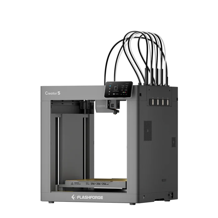 Flashforge Creator 5 3D Printer | 4 Independent Toolheads Zero Purge Waste Multi-Color 3D Printing Machine