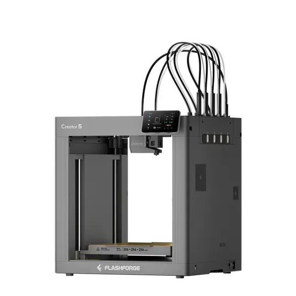 Flashforge Creator 5 3D Printer | 4 Independent Toolheads Zero Purge Waste Multi-Color 3D Printing Machine