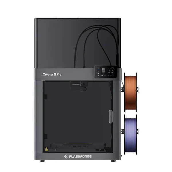 Flashforge Creator 5 Pro 3D Printer | Enclosed 4 Independent Toolheads Zero Purge Waste Multi-Color 3D Printing Machine