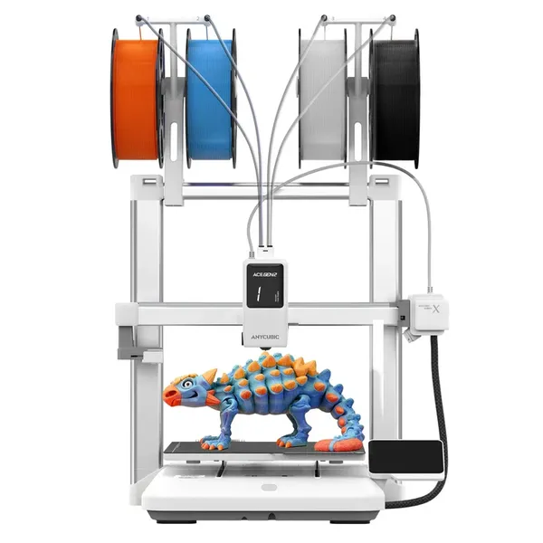 Anycubic Kobra X 3D Printer | 4-Color Multi-Material High Speed Desktop 3D Printing Machine