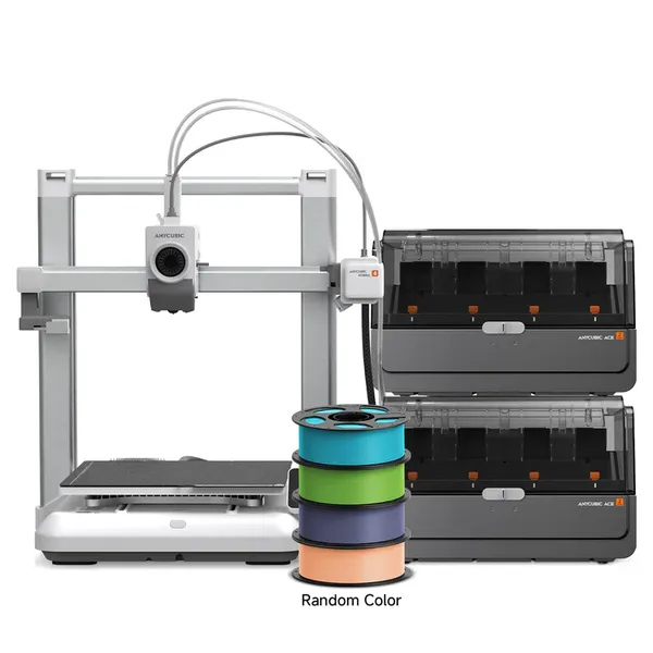Anycubic Kobra 4 Combo 3D Printer | 8-Color Printing with Active Drying Filament Storage Hub