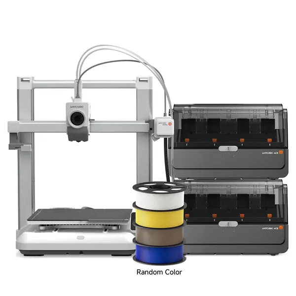 Anycubic Kobra 4 Combo 3D Printer | 8-Color Printing with Active Drying Filament Storage Hub