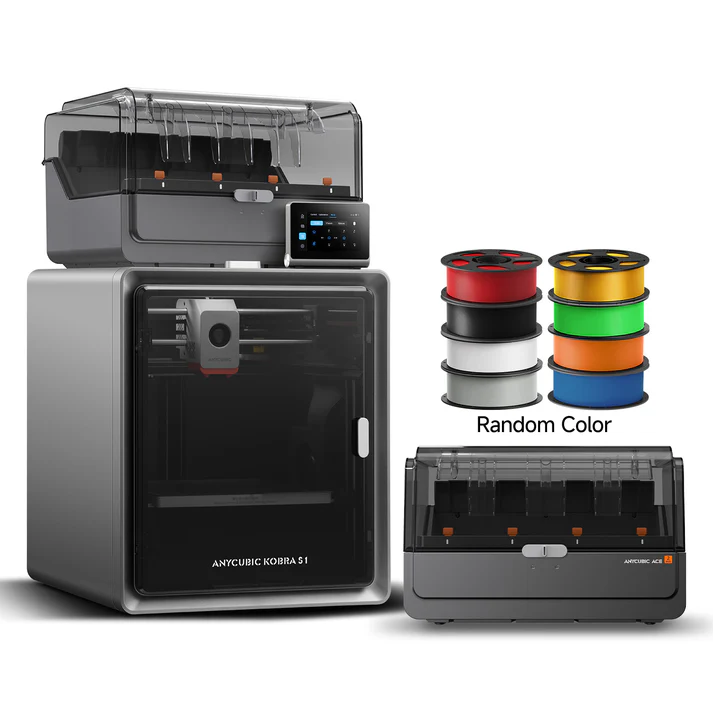 Anycubic Kobra S1 ACE 2 Pro Combo | Enclosed CoreXY 600mm/s High Speed Multi-Color 3D Printer