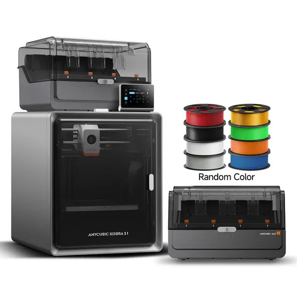 Anycubic Kobra S1 ACE 2 Pro Combo | Enclosed CoreXY 600mm/s High Speed Multi-Color 3D Printer