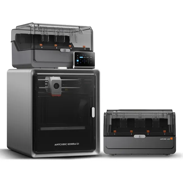 Anycubic Kobra S1 ACE 2 Pro Combo | Enclosed CoreXY 600mm/s High Speed Multi-Color 3D Printer