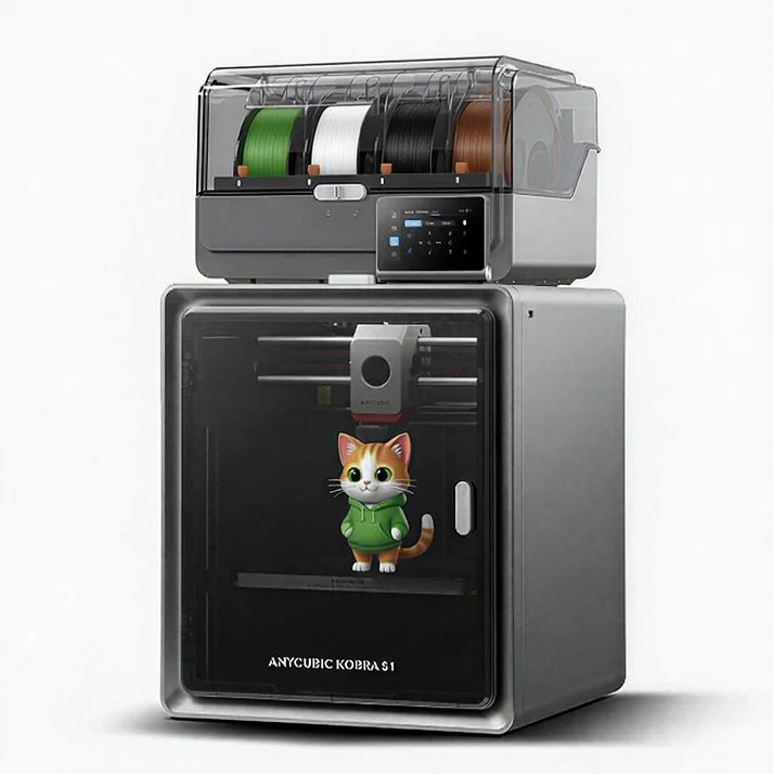 Anycubic Kobra S1 ACE 2 Pro Combo | Enclosed CoreXY 600mm/s High Speed Multi-Color 3D Printer