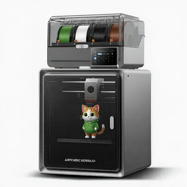Anycubic Kobra S1 ACE 2 Pro Combo | Enclosed CoreXY 600mm/s High Speed Multi-Color 3D Printer