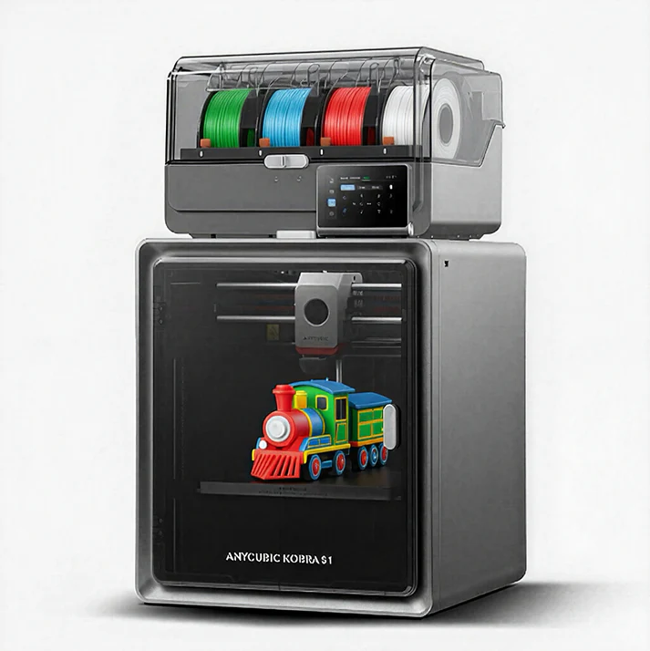 Anycubic Kobra S1 ACE 2 Pro Combo | Enclosed CoreXY 600mm/s High Speed Multi-Color 3D Printer