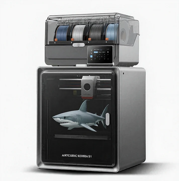 Anycubic Kobra S1 ACE 2 Pro Combo | Enclosed CoreXY 600mm/s High Speed Multi-Color 3D Printer