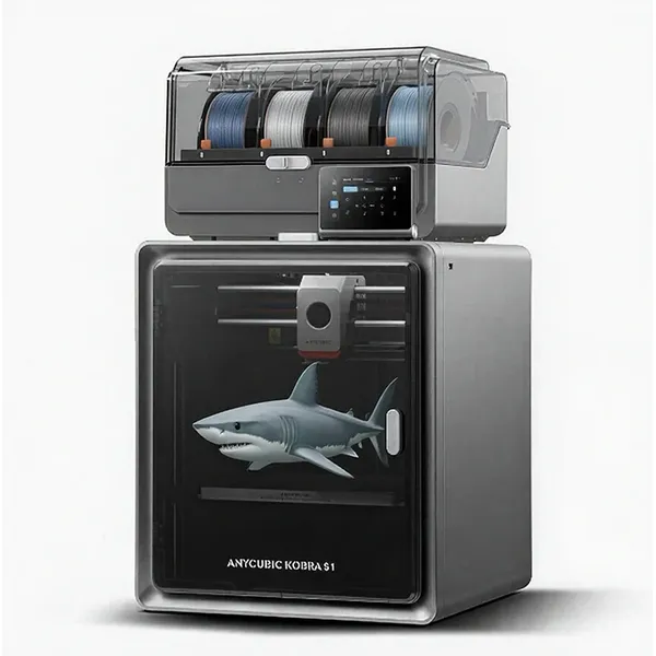 Anycubic Kobra S1 ACE 2 Pro Combo | Enclosed CoreXY 600mm/s High Speed Multi-Color 3D Printer