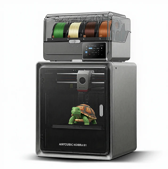 Anycubic Kobra S1 ACE 2 Pro Combo | Enclosed CoreXY 600mm/s High Speed Multi-Color 3D Printer