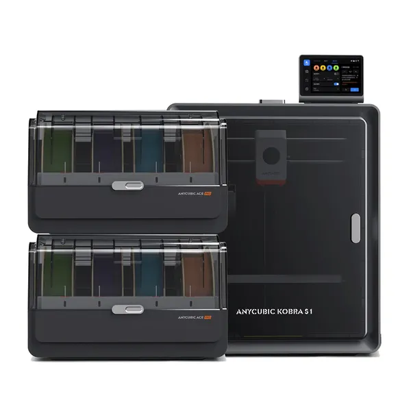 Anycubic Kobra S1 Combo 3D Printer | Enclosed CoreXY 600mm/s High Speed 4/8 Color Desktop 3D Printer
