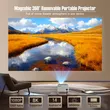 Magcubic L018 Home Theater Projector,Native 1080P Full HD,650 ANSI Lumens,Android 14,Auto Focus Auto Keystone,180° Flexible Rotatable Stand,40‑120 Inch Screen Home Cinema Projector