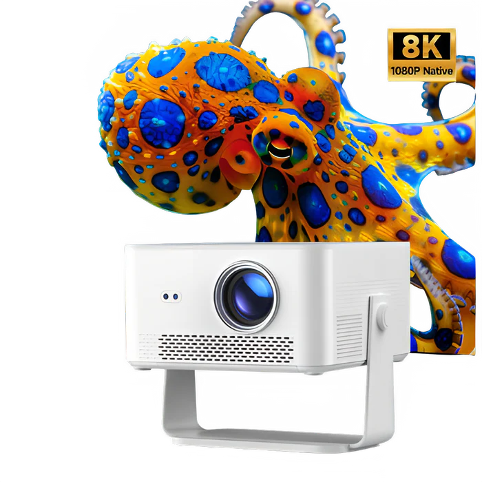 Magcubic HY450MAX Home Theater Projector,Native 1080P Full HD,1100 ANSI Lumens,Android 14,Auto Focus & Auto Keystone,1.0‑1.1 Throw Ratio,135‑Inch Large Screen Smart Projector