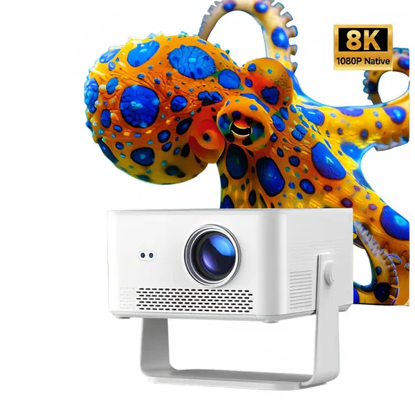 Magcubic HY450MAX Home Theater Projector,Native 1080P Full HD,1100 ANSI Lumens,Android 14,Auto Focus & Auto Keystone,1.0‑1.1 Throw Ratio,135‑Inch Large Screen Smart Projector