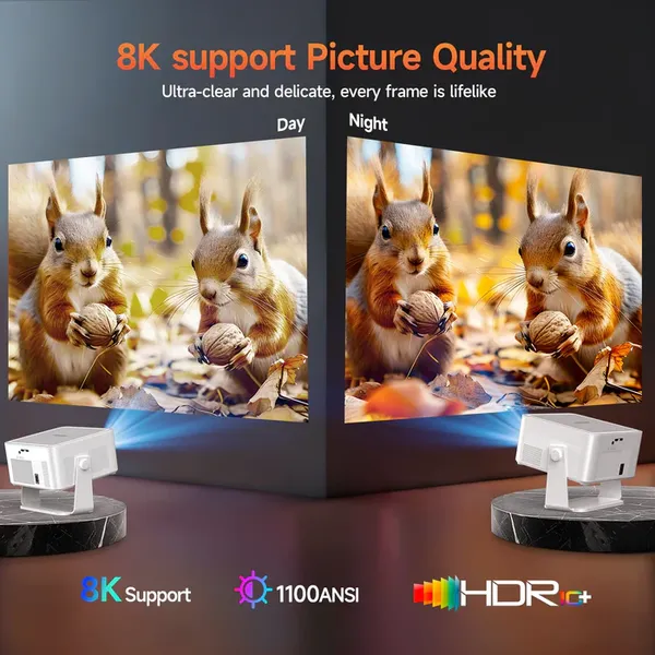 Magcubic HY450MAX Home Theater Projector,Native 1080P Full HD,1100 ANSI Lumens,Android 14,Auto Focus & Auto Keystone,1.0‑1.1 Throw Ratio,135‑Inch Large Screen Smart Projector