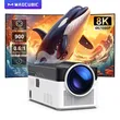 Magcubic HY450 Ultra Short Throw Projector,Native 1080P Full HD,900 ANSI Lumens,0.6:1 Throw Ratio,Android 14,Auto Keystone,Dual 6W Speakers,50‑200 Inch Large Screen Home Cinema Projector