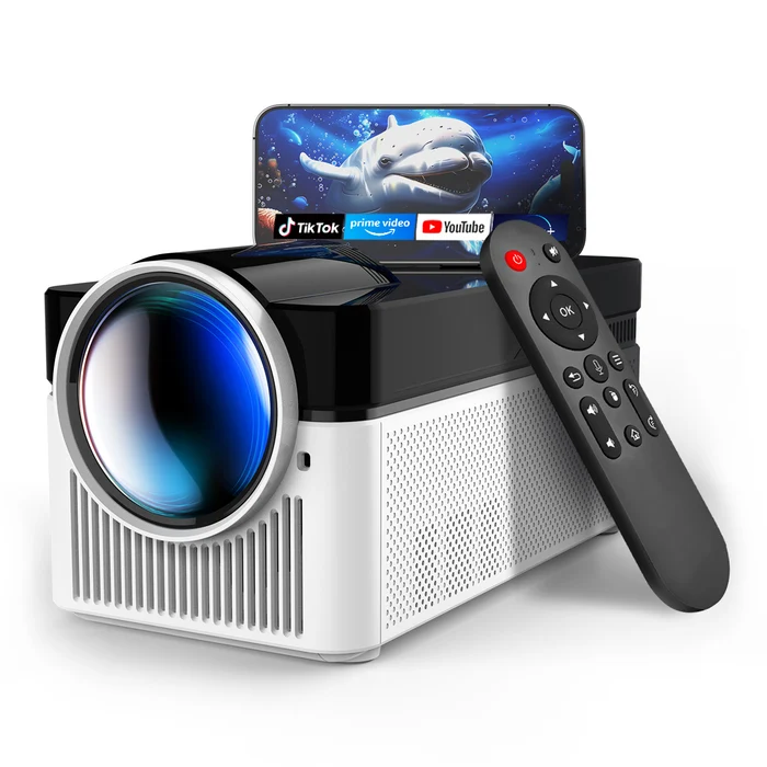 Magcubic HY450 Ultra Short Throw Projector,Native 1080P Full HD,900 ANSI Lumens,0.6:1 Throw Ratio,Android 14,Auto Keystone,Dual 6W Speakers,50‑200 Inch Large Screen Home Cinema Projector