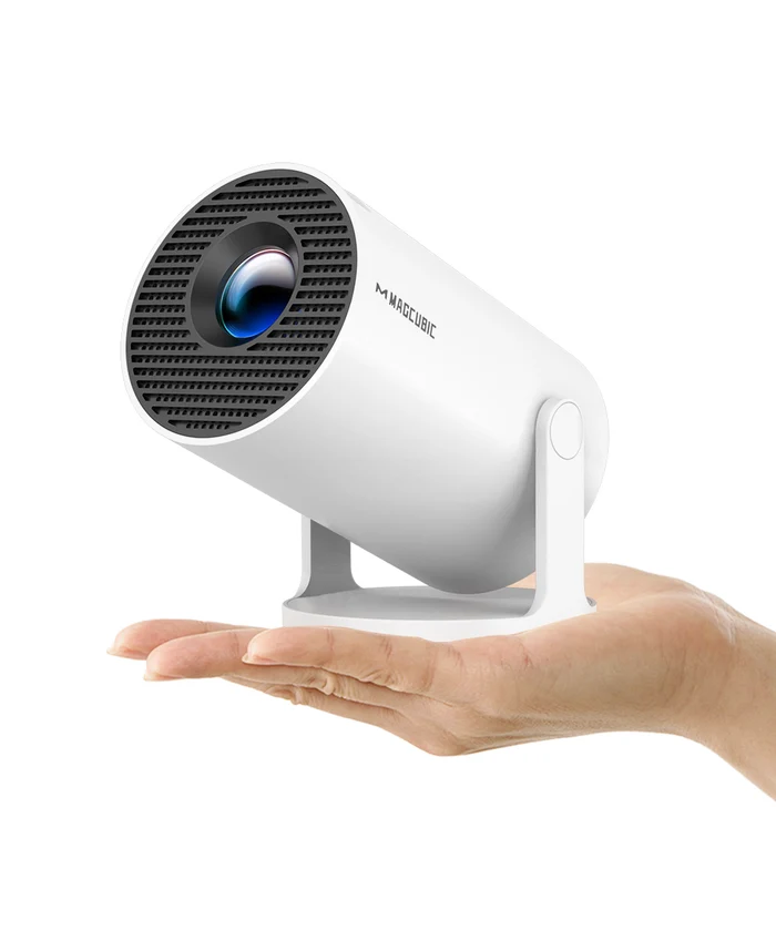 Magcubic HY300Pro Mini Portable Projector,Native 720P HD,200 ANSI Lumens,Android 14,180° Rotatable Body,Auto Vertical Keystone,35‑135 Inch Screen,WiFi 6 BT5.0 Home Outdoor Projector