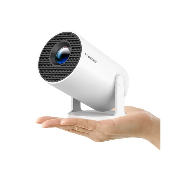 Magcubic HY300Pro Mini Portable Projector,Native 720P HD,200 ANSI Lumens,Android 14,180° Rotatable Body,Auto Vertical Keystone,35‑135 Inch Screen,WiFi 6 BT5.0 Home Outdoor Projector