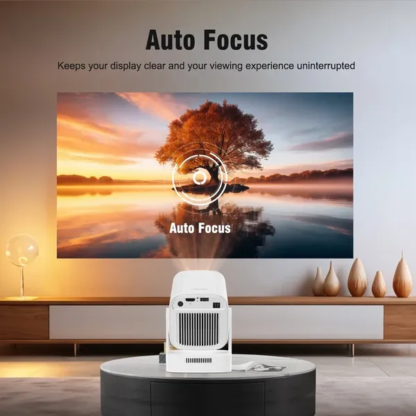 Magcubic HY310 Portable Smart Projector,Native 1080P Full HD,260 ANSI Lumens,Android 14,Auto Focus & Auto Vertical Keystone,6‑Axis Air Mouse Remote,WiFi6 BT5.0,35‑135 Inch Mini Home Projector