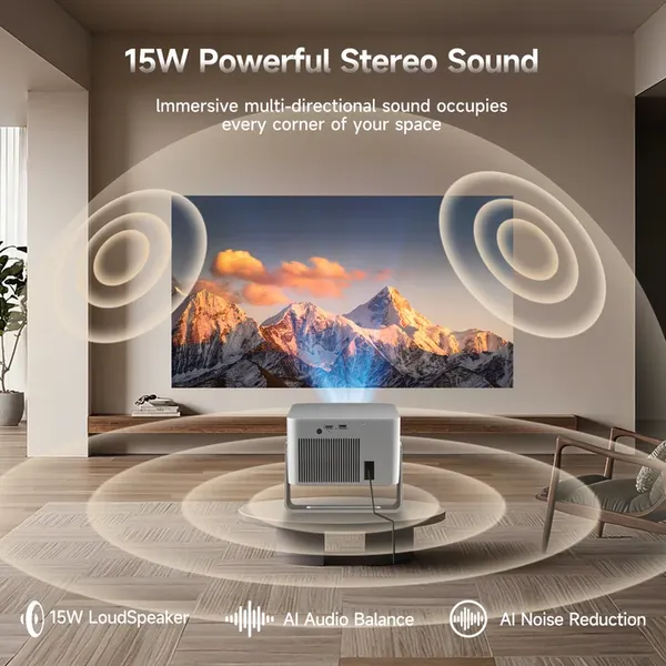 Magcubic HY350GT Smart Home Theater Projector,Native 1080P Full HD,650 ANSI Lumens,Google TV,Auto Focus & Auto Keystone,12W Speaker,40‑140 Inch Large Screen Home Cinema Projector