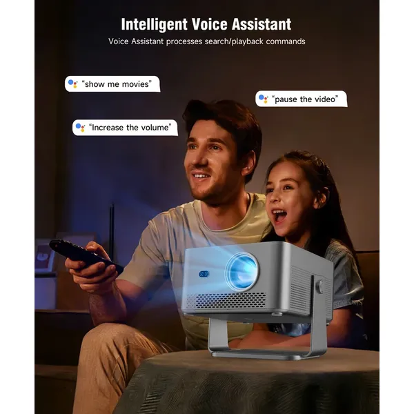 Magcubic HY450GT Google TV Smart Projector,Native 1080P Full HD,1100 ANSI Lumens,Auto Focus & Auto Keystone,Obstacle Avoidance,40‑140 Inch Large Screen Home Cinema Projector