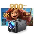 Magcubic HY450C Ultra Short Throw Projector,Native 1080P Full HD,900 ANSI Lumens,0.6:1 Throw Ratio,Android14,Auto Focus & Auto Vertical Keystone,WiFi6 BT5.4,50‑200 Inch Large Screen Home Theater Projector